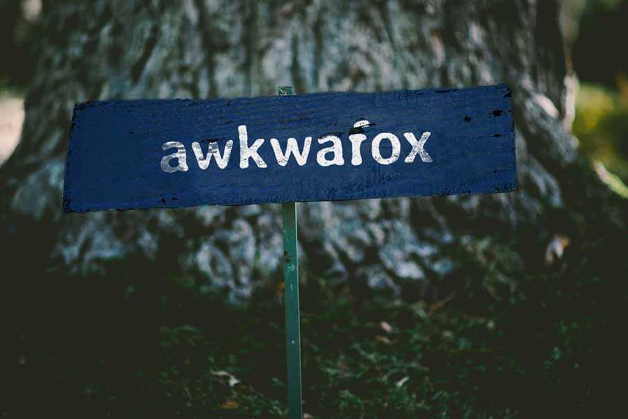 Awkwafox sign